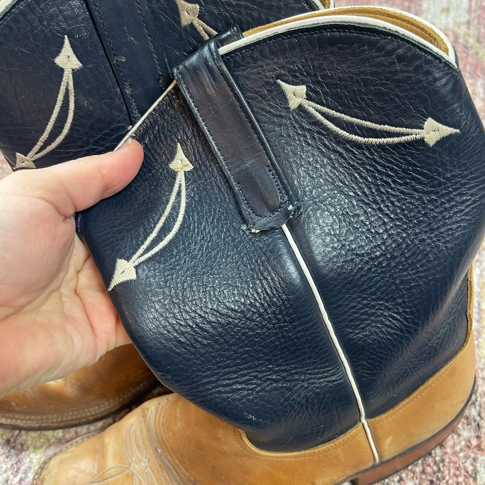 Anderson Bean Two-Tone Tan & Black Western Boots